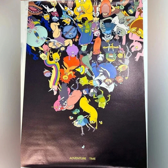 Adventure Time -  Cavas Poster 🗡️🐕🎮🍬🔥 - Picture 1 of 1